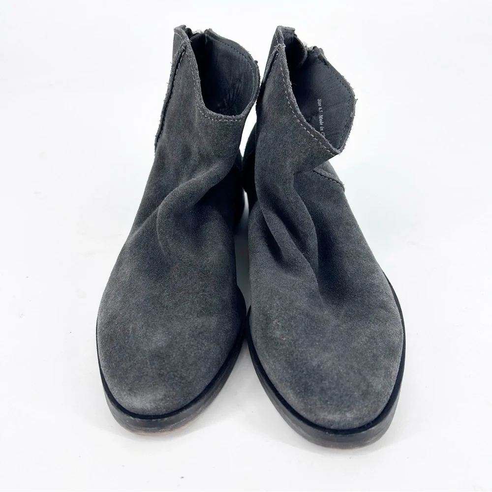 Dolce Vita Charcoal Gray Suede Ankle Boots